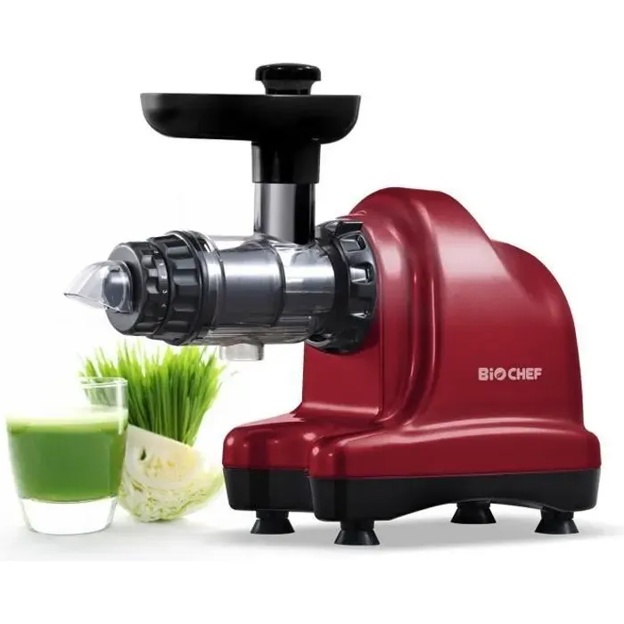 Extracteur de jus - Biochef - Axis Cold Press - Rouge - Petit électroménager - Haute qualité