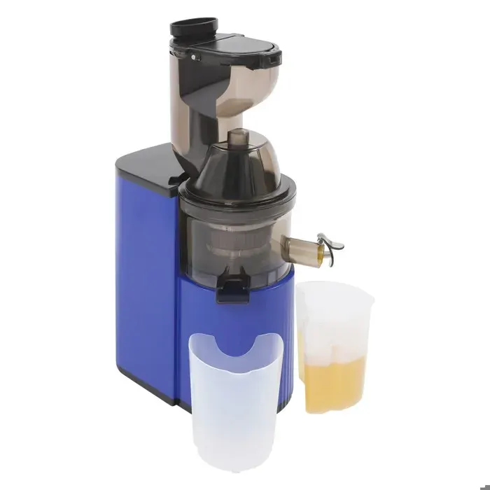 Extracteur de Jus Bleu - - Extraction à Froid pour Jus - Extracteur de Jus Lent Électrique 800W - Pour Jus Frais Maison et Sains