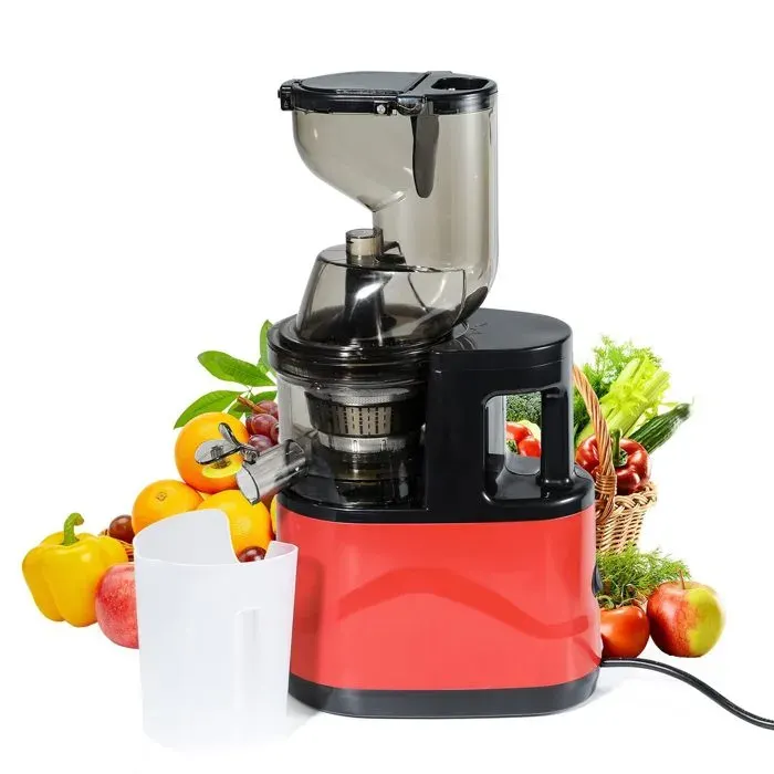 Extracteur de jus - Extracteur de Jus de Fruits Légumes 500W - Goulotte dalimentation 8 cm - Rendement en jus 99 %- Sans BPA-Rouge