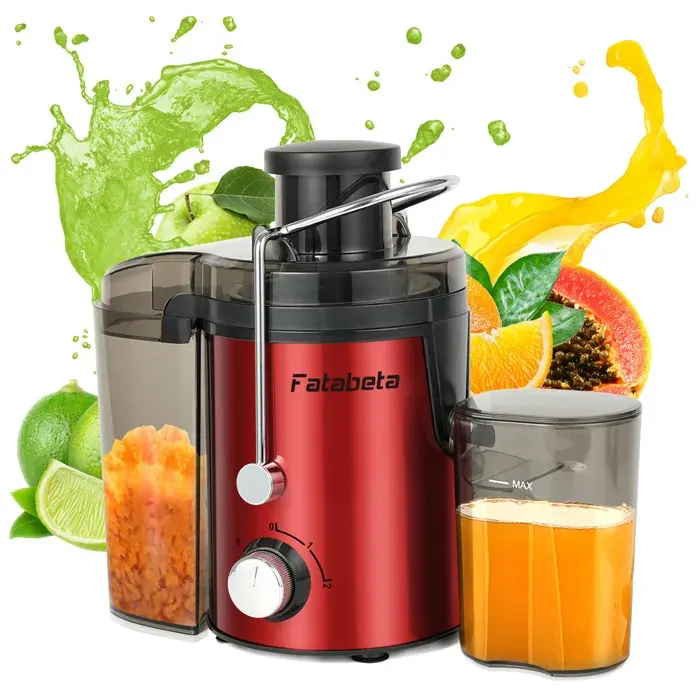 Extracteur de Jus - FATABETA - LH618 - 400W - 3 Vitesses - Récipient 550ml et Pulpe 1L