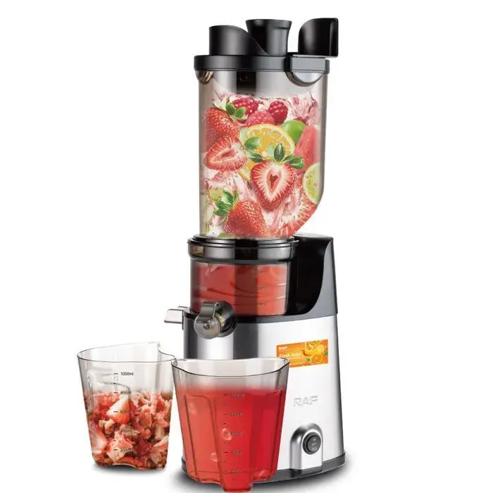 Extracteur de Jus Inox RAF R2739 150W Centrifugeuse Séparation Pulpe Jus de Fruits Naturels Enfants 1000ml