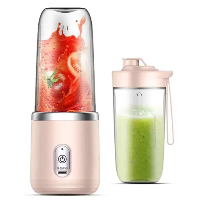 Extracteur de jus - Keeper - Portable - 6 lames - USB - Rose