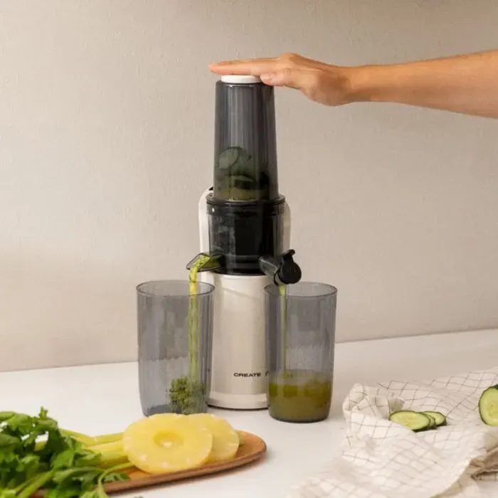 Extracteur de jus lent - Create - Mini - 150W - Fonction inverse - Format compact