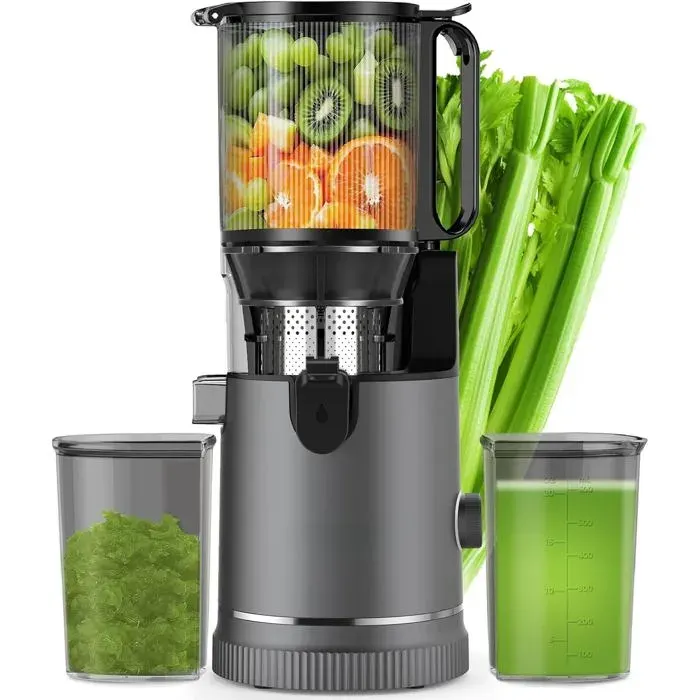 Extracteur De Jus – Slow Juicer Avec Goulotte Xl 147 Mm Et Moteur 400 W Rendement Élevé Et Préservation Des Nutriments Capacité 1