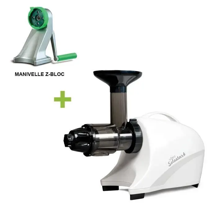 Extracteur de jus - TRIBEST - Solostar 4 - Blanc - Manivelle Z-Bloc - 135 watts
