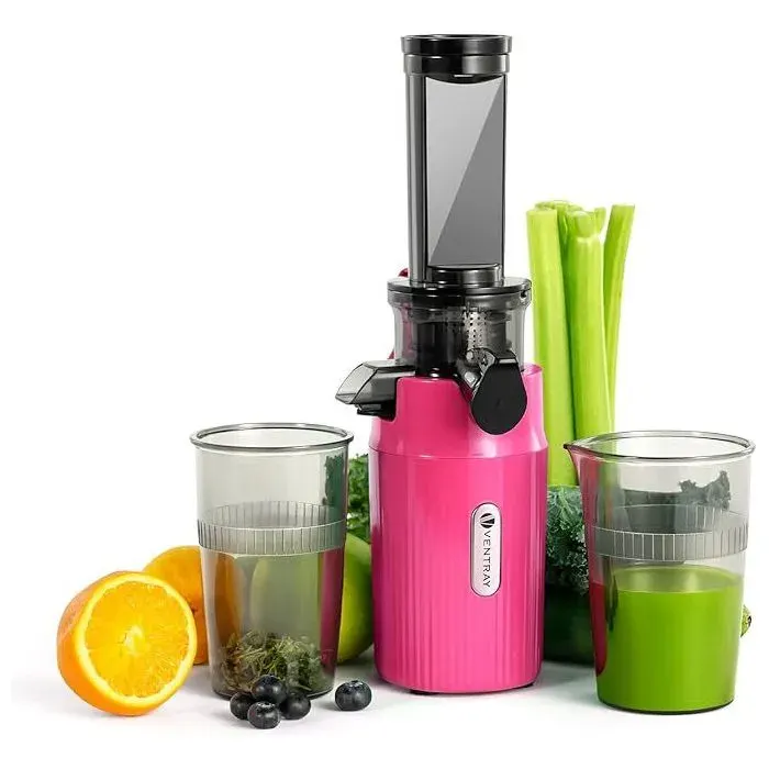 Extracteur de Jus - VENTRAY - Ginnie - Compact - 100 Watt - Rose vif