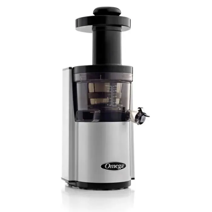Extracteur de jus vertical - OMEGA - Omega VSJ843 - Gris - Rotation ultra-lente - Vis à double hélice