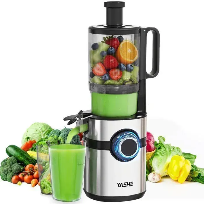 Extracteur de jus - YASHE - 13L - Goulotte 12 cm - Haut rendement 99% - Sans BPA