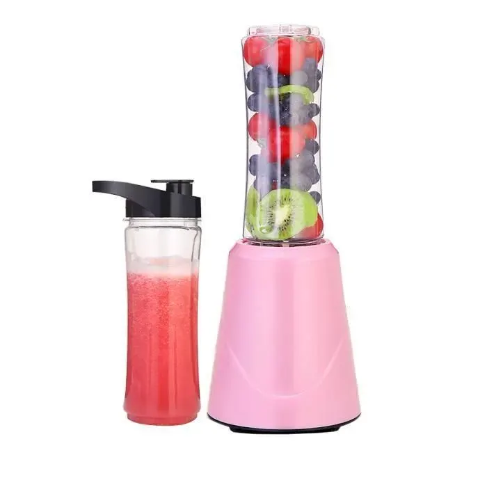 Extracteur de jus - ZGEER - Portable - 600ml - Acier inoxydable 304 - Rose rose EXTRACTEUR DE JUS
