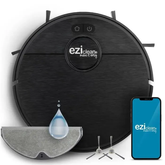 EZIclean I-BOT Z6 MAX - Robot aspirateur laveur connecté 150 min - 2 kPa - 043 L - Noir