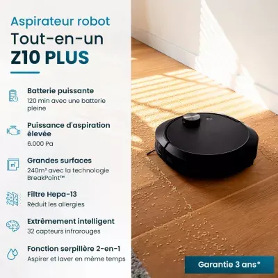 Eziclean - Robot Aspirateur Laveur All In One Z10 Plus — vue 4