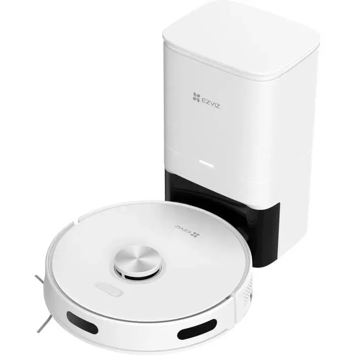 EZVIZ RE5 Plus - Robot Aspirateur Laveur avec Station Vidange Automatique - Navigation LiDAR - Détection Obstacles - 4000Pa