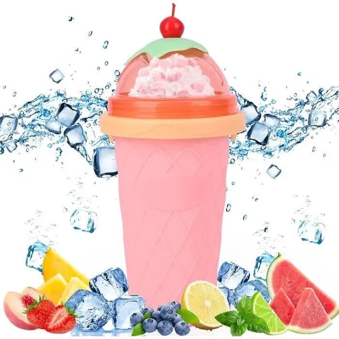 Fabricant de boisson glacée - AUTREMENT - Slushy Maker - Silicone - 330 ml - Rose