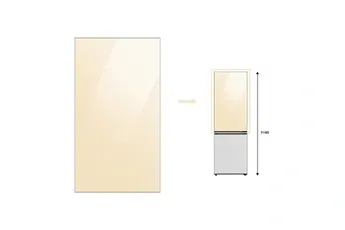 Façade Réfrigérateur et Congélateur Samsung PANNEAU HAUT 185cm CLEAN VANILLA - RA-B23EUU18GM BESPOKE