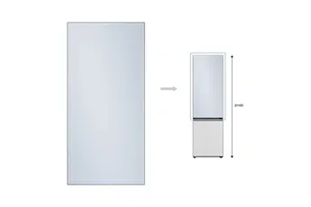 Façade Réfrigérateur et Congélateur Samsung PANNEAU HAUT 203cm SATIN SKYBLUE - RA-B23EUT48GG BESPOKE