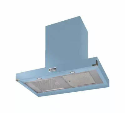 Falcon - Hotte Décorative Murale Pkr110 Contemp Bleu Chrome