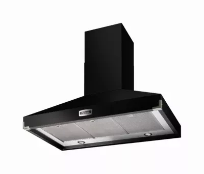Falcon - Hotte Décorative Murale Pkr110 Sup/Ext Noir/Chrome