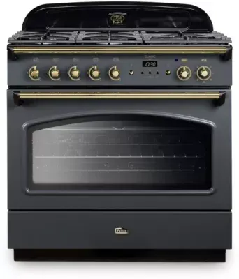 Falcon - Piano De Cuisson Gaz Classic Fx Tab Gaz 90 Cm Ardoise Laiton