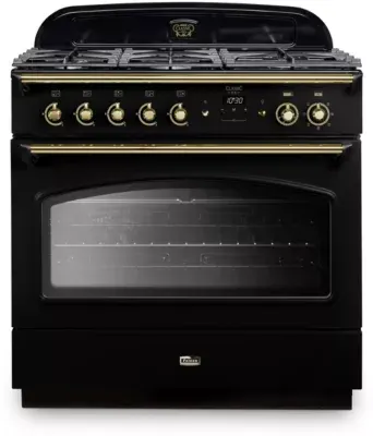 Falcon - Piano De Cuisson Gaz Classic Fx Tab Gaz 90 Cm Noir Laiton