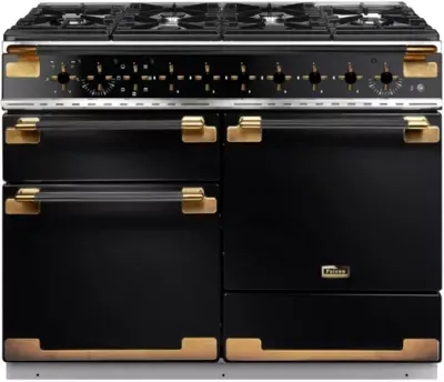 Falcon - Piano De Cuisson Gaz Elise Luxe Tab Gaz 110 Cmnoir Laiton
