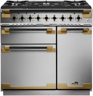 Falcon - Piano De Cuisson Gaz Elise Luxe Tab Gaz 90 Cminox Et Noir L