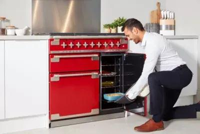 Falcon - Piano De Cuisson Gaz Elise90 Mixt Rouge Cerise — vue 5