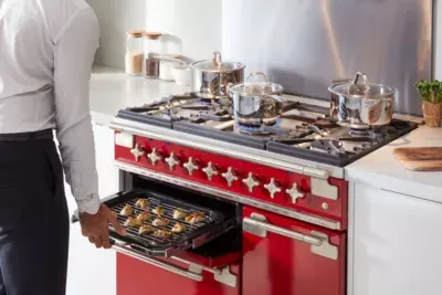 Falcon - Piano De Cuisson Gaz Elise90 Mixt Rouge Cerise — vue 4