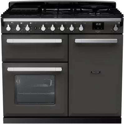Falcon - Piano De Cuisson Gaz Estel Deluxe Tab Gaz 100 Cm Ardoise Chro — vue 3