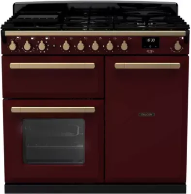 Falcon - Piano De Cuisson Gaz Estel Deluxe Tab Gaz 100 Cm Bordeaux Lai