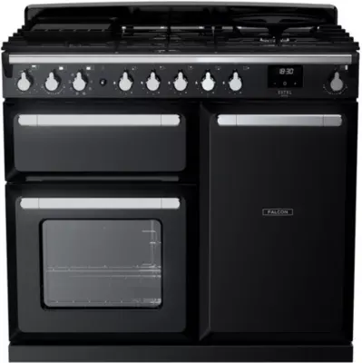 Falcon - Piano De Cuisson Gaz Estel Deluxe Tab Gaz 100 Cm Noir Brillan