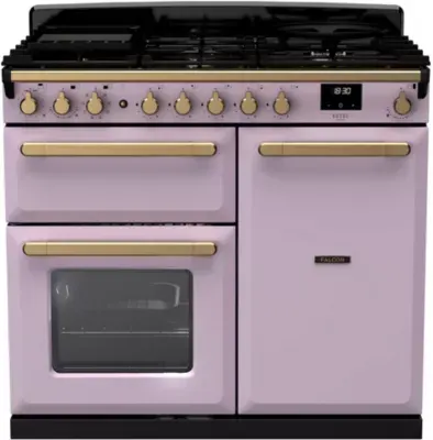 Falcon - Piano De Cuisson Gaz Estel Deluxe Tab Gaz 100 Cm Parme Laiton