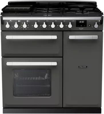 Falcon - Piano De Cuisson Gaz Estel Deluxe Tab Gaz 90 Cm Ardoise Chrom