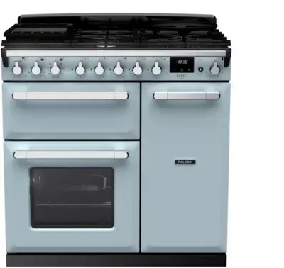 Falcon - Piano De Cuisson Gaz Estel Deluxe Tab Gaz 90 Cm Bleu Pastel C