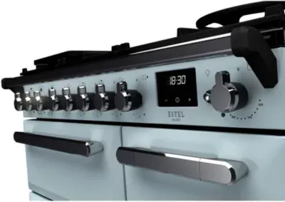 Falcon - Piano De Cuisson Gaz Estel Deluxe Tab Gaz 90 Cm Bleu Pastel C — vue 5