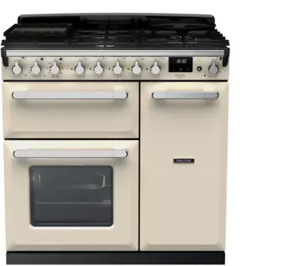 Falcon - Piano De Cuisson Gaz Estel Deluxe Tab Gaz 90 Cm Creme Pastel