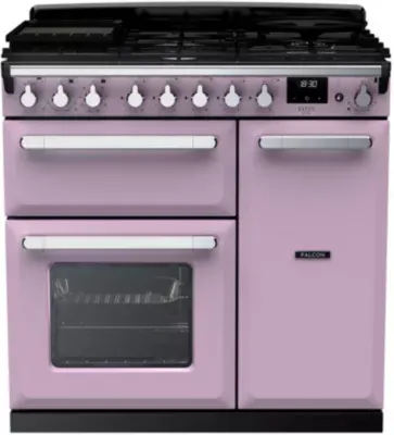 Falcon - Piano De Cuisson Gaz Estel Deluxe Tab Gaz 90 Cm Parme Chrome — vue 3