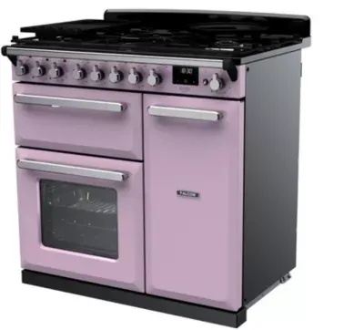 Falcon - Piano De Cuisson Gaz Estel Deluxe Tab Gaz 90 Cm Parme Chrome — vue 4