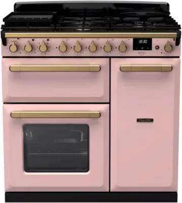 Falcon - Piano De Cuisson Gaz Estel Deluxe Tab Gaz 90 Cm Rose Pastel L