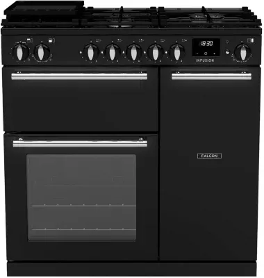 Falcon - Piano De Cuisson Gaz Infusion Ngc Tab Gaz 90 Cm Noir — vue 3