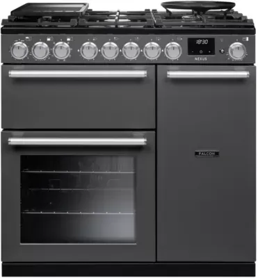 Falcon - Piano De Cuisson Gaz Nexus Ngc Tab Gaz 90 Cm Ardoise Chrome