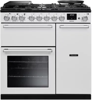 Falcon - Piano De Cuisson Gaz Nexus Ngc Tab Gaz 90 Cm Blanc Chrome