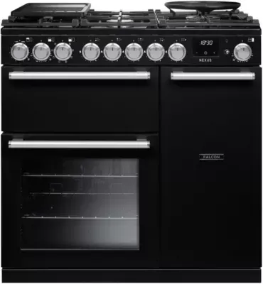 Falcon - Piano De Cuisson Gaz Nexus Ngc Tab Gaz 90 Cm Noir Chrome