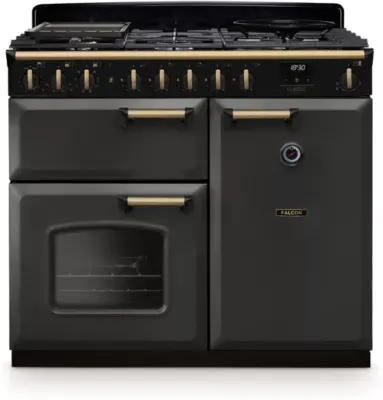 Falcon - Piano De Cuisson Gaz Ngc Tab Gaz 100 Cm Ardoise Laiton Antiqu
