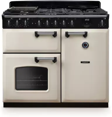 Falcon - Piano De Cuisson Gaz Ngc Tab Gaz 100 Cm Creme Pastel Chrome