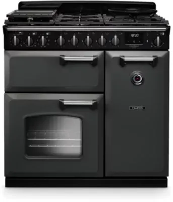 Falcon - Piano De Cuisson Gaz Ngc Tab Gaz 90 Cm Ardoise Chrome — vue 3