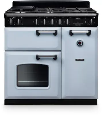 Falcon - Piano De Cuisson Gaz Ngc Tab Gaz 90 Cm Bleu Pastel Chrome
