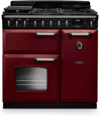 Falcon - Piano De Cuisson Gaz Ngc Tab Gaz 90 Cm Bordeaux Chrome — vue 3