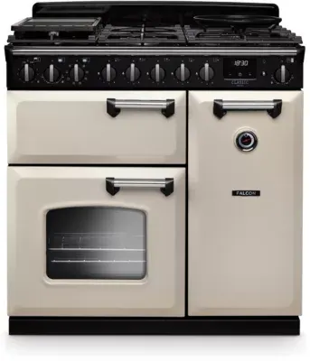 Falcon - Piano De Cuisson Gaz Ngc Tab Gaz 90 Cm Creme Pastel Chrome