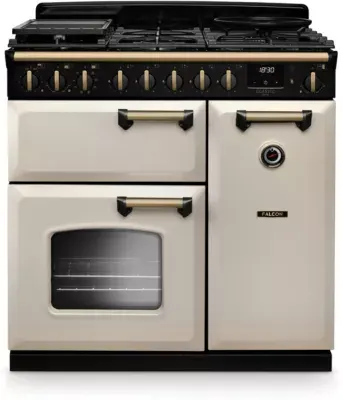 Falcon - Piano De Cuisson Gaz Ngc Tab Gaz 90 Cm Creme Pastel Laiton An