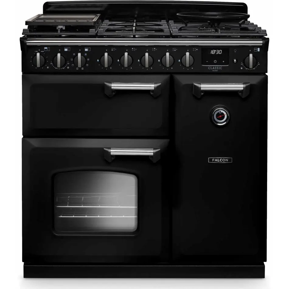 Falcon - Piano De Cuisson Gaz Ngc Tab Gaz 90 Cm Noir Chrome — vue 2